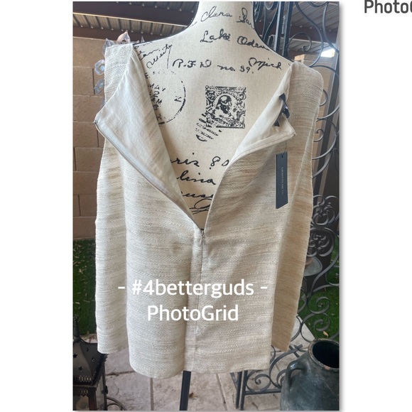 NEW Lafayette 148 NY Sleeveless Tweed like textured Lined Sleeveless Blouse 24W - Picture 7 of 16